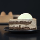 Chocolate Mousse Cake (Round shape with Sprayed Chocolate)-slice