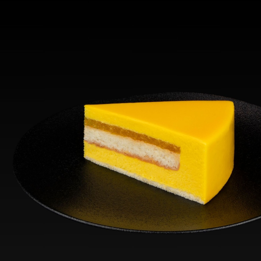 Mango Mousse Cake-slice