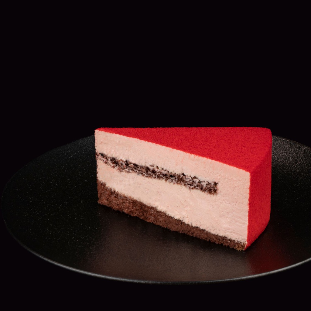 Strawberry Chocolate Mousse Cake-slice