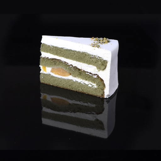 [SLI-017] Green Tea Fresh Cream Cake Slice