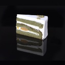 Green Tea Fresh Cream Cake Slice